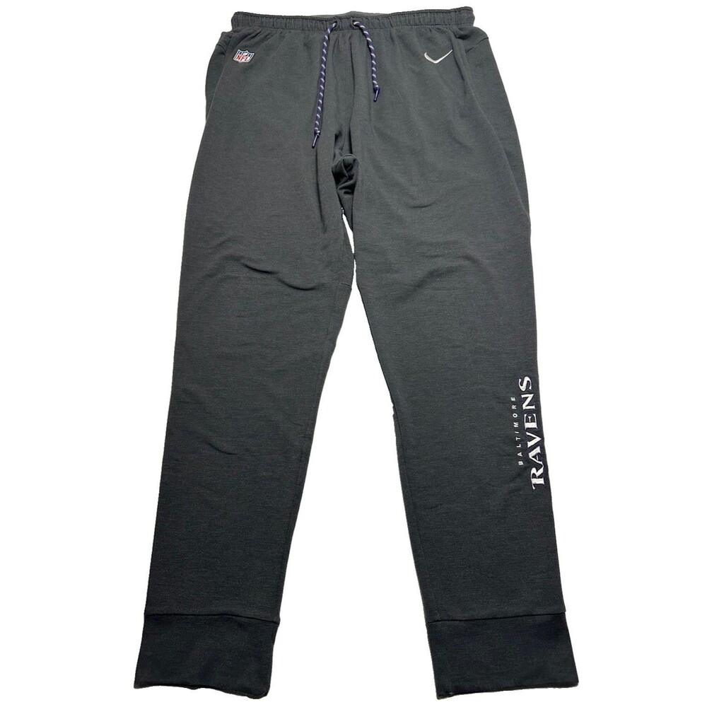 Nike Dri-Fit NFL Baltimore Ravens Jogger Sweatpants 31" Large Grey 745917-071